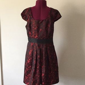 Beautiful maroon/black flowered dress